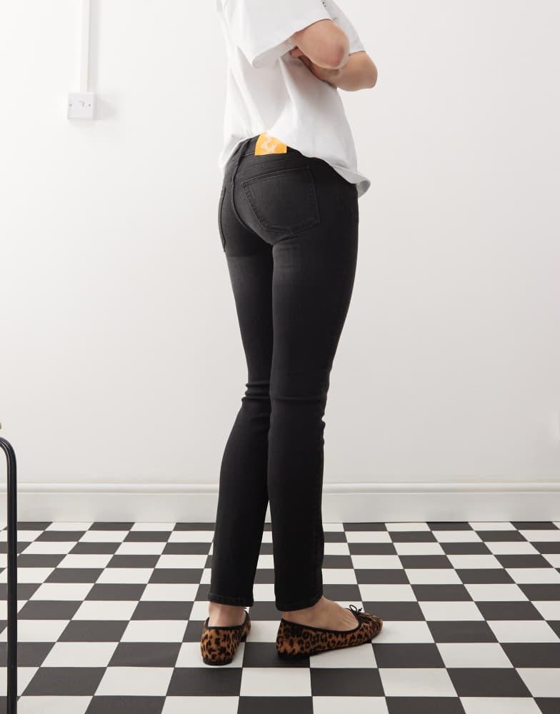 Cheap Monday Cheap Monday Sleezie Low rise super stretch skinny jeans in rubby washed black