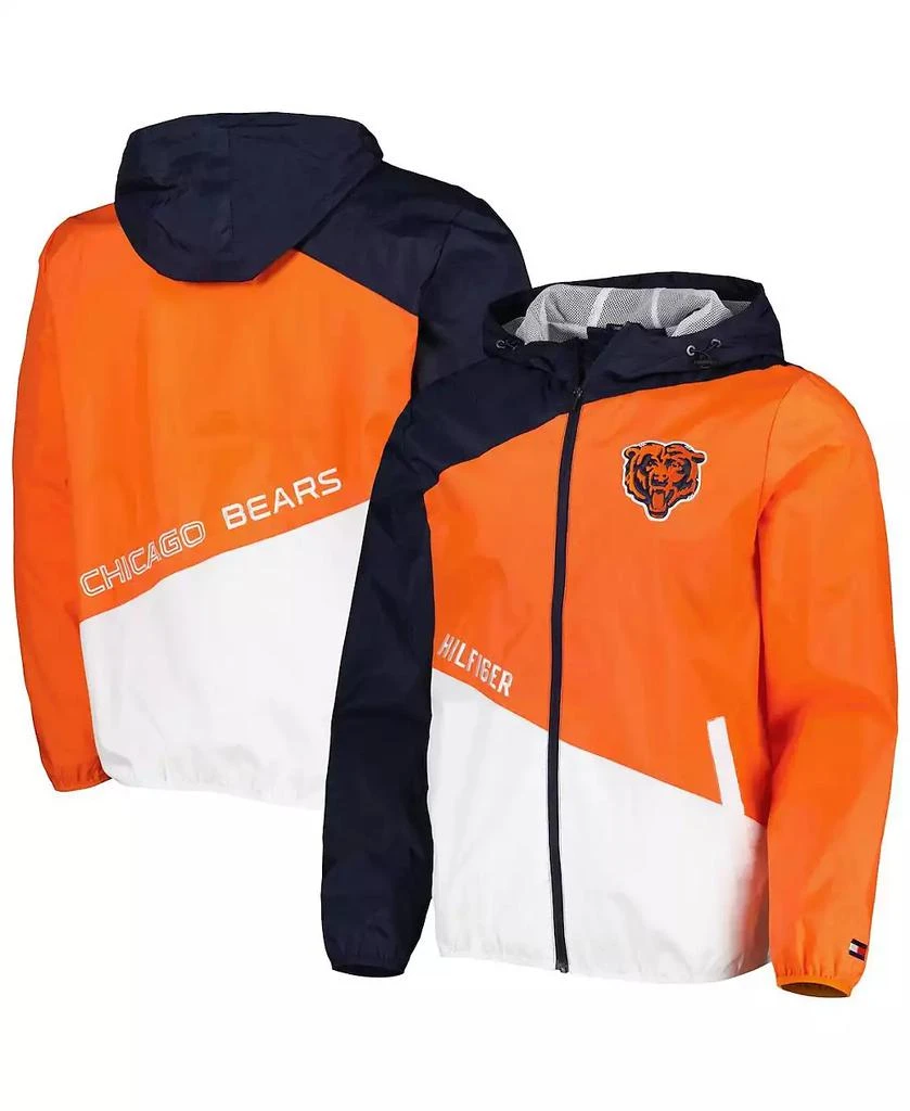 Tommy Hilfiger Men's Navy/Orange Chicago Bears Bill Full-Zip Jacket 1