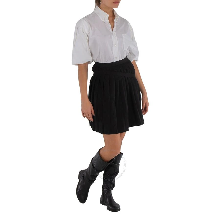 MM6 Asymmetric Pleated Miniskirt 1