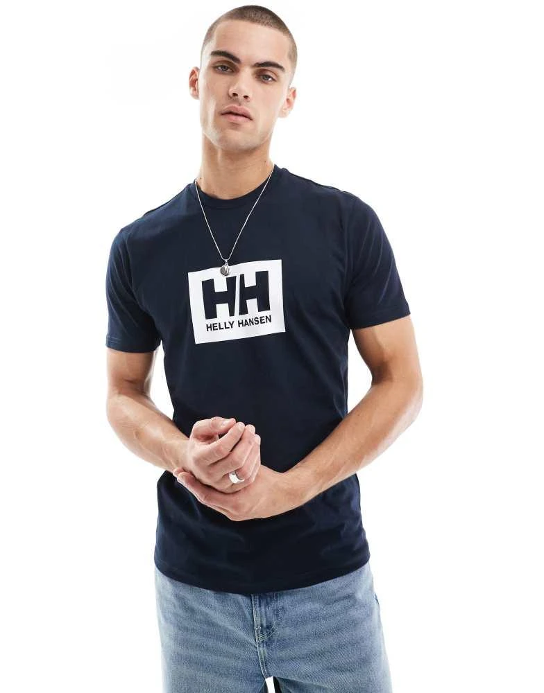 Helly Hansen Helly Hansen Hh box t-shirt in navy 4