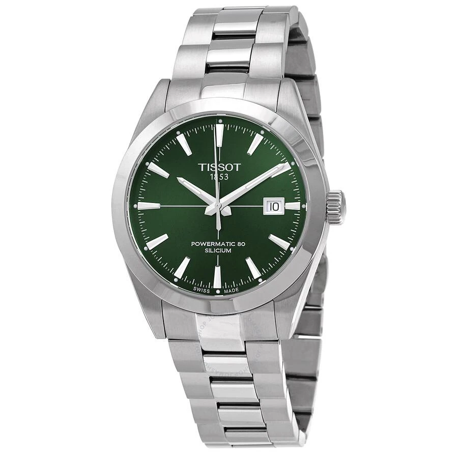 Tissot Tissot Gentleman Powermatic 80 Silicium Automatic Green Dial Men's Watch T127.407.11.091.01 1