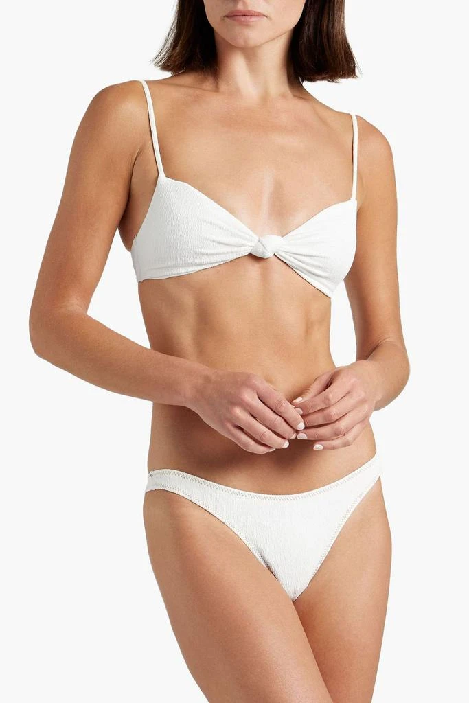 VIX PAULA HERMANNY Cloqué knotted bikini top 2