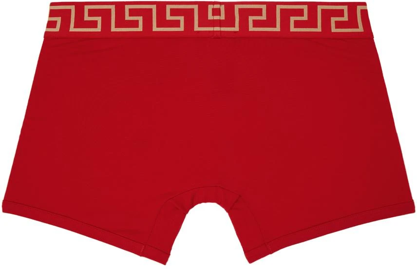 Versace Red Greca Border Long Boxers 2