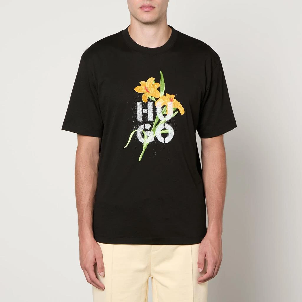 HUGO Red HUGO Dilablumi Floral Cotton-Jersey T-Shirt 1