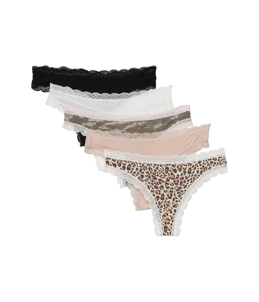 Honeydew Intimates Aiden Lace Back Thong 5-Pack 1