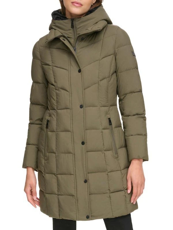 DKNY Longline Bib Puffer Jacket 1