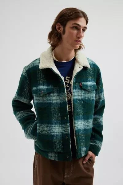 Levi's Levi’s® Type 3 Plaid Fleece-Lined Trucker Jacket 1