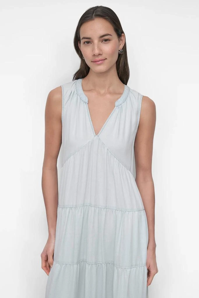 DKNY TENCEL TIERED MIDI SWING DRESS 3