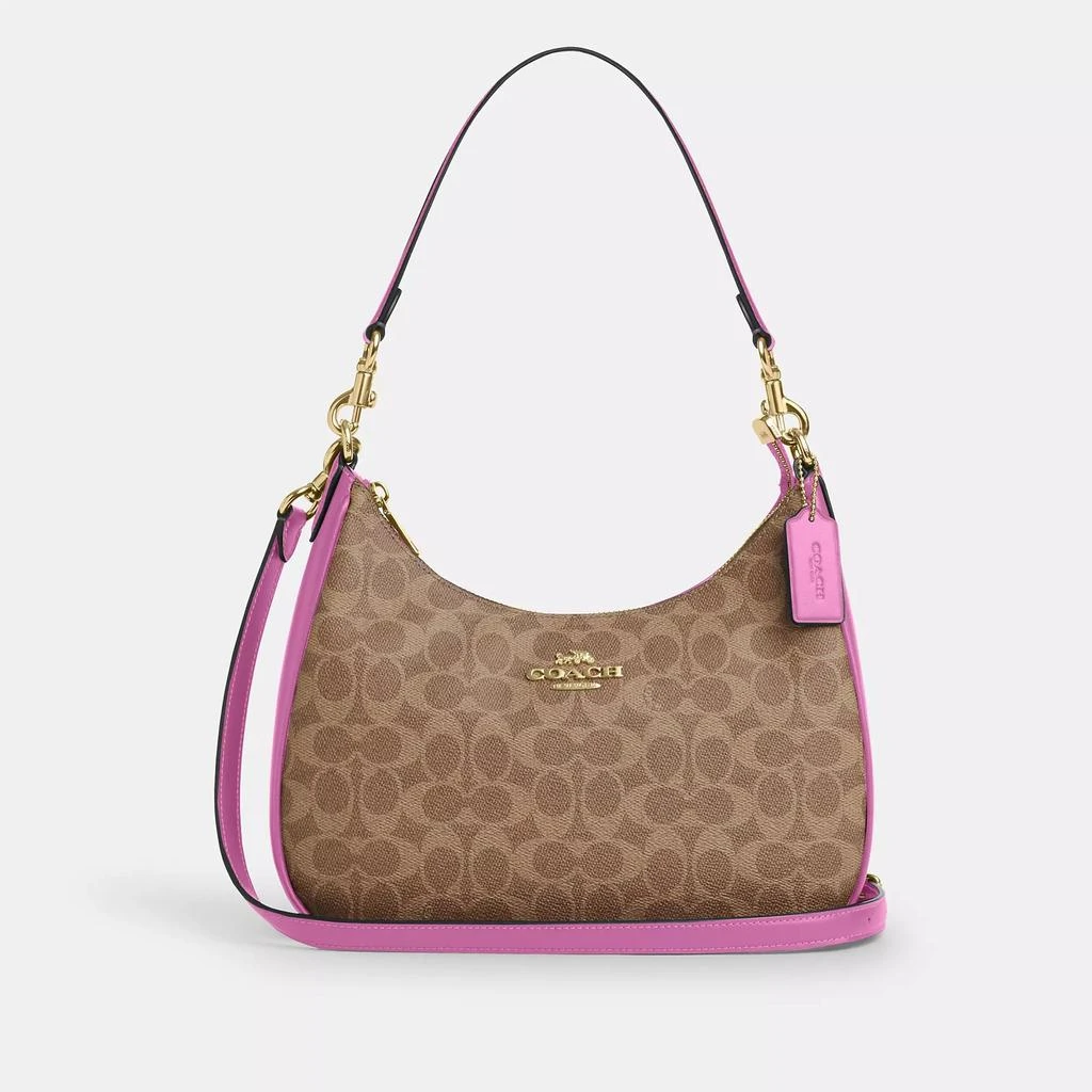 Coach Teri Hobo Bag In Signature Canvas 8