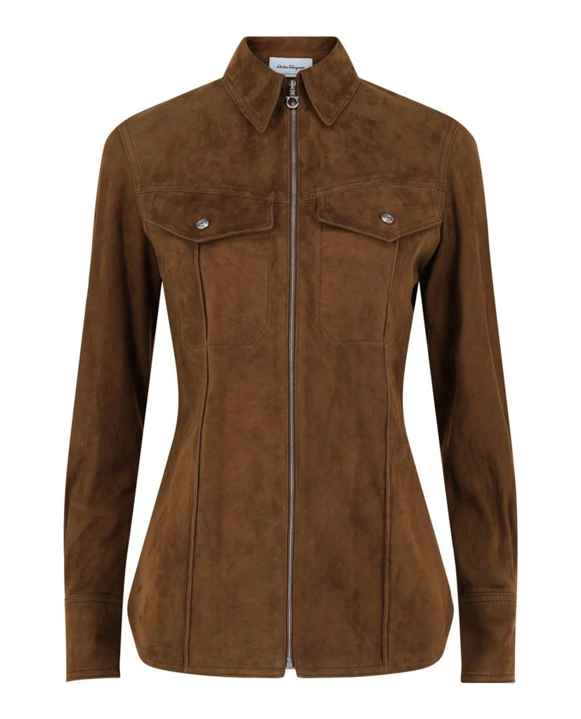Salvatore Ferragamo Lightweight Suede Jacket 1
