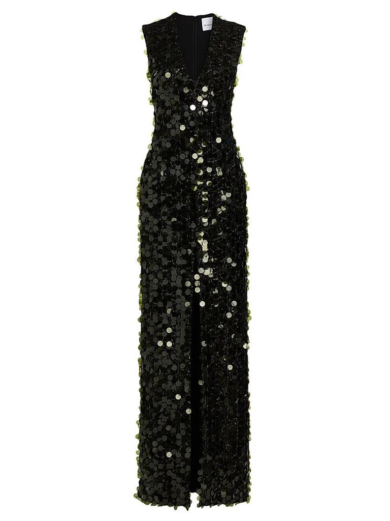 Atelier Prabal Gurung Ava Paillette V-Neck Gown 1