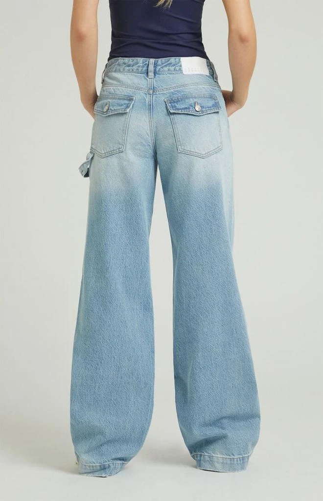 PacSun Casey Low Rise Baggy Jeans Carpenter Light Indigo 4