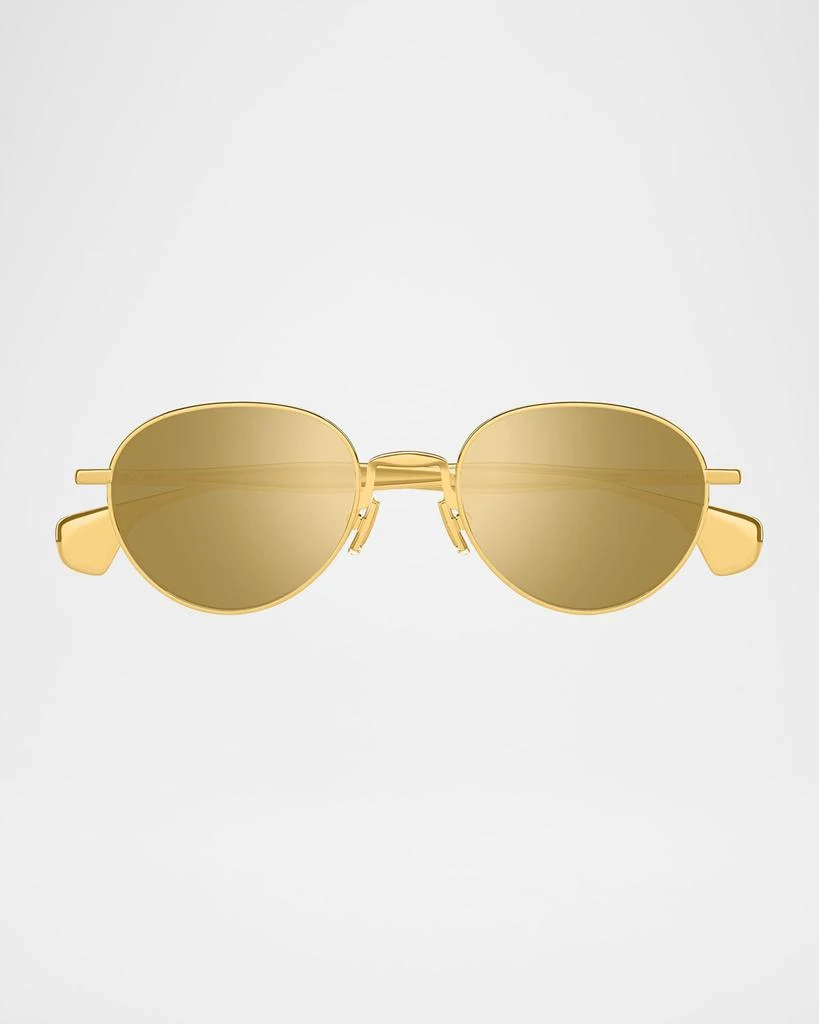 NEW BOTTEGA VENETA BV1396S 001 WOMEN SILVER ROUND SUNGLASSES Bottega Veneta BV1396S 001 - Sunglasses for Man and Woman  main image 3
