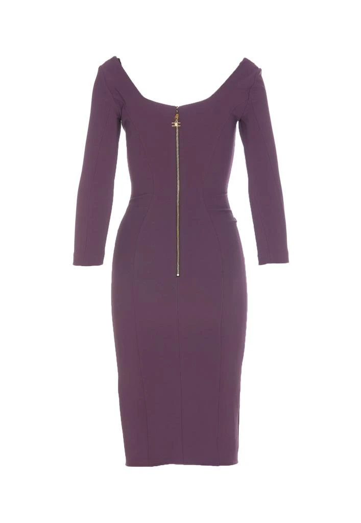 ELISABETTA FRANCHI Elisabetta Franchi V-Neck Front-Slit Midi Dress 2