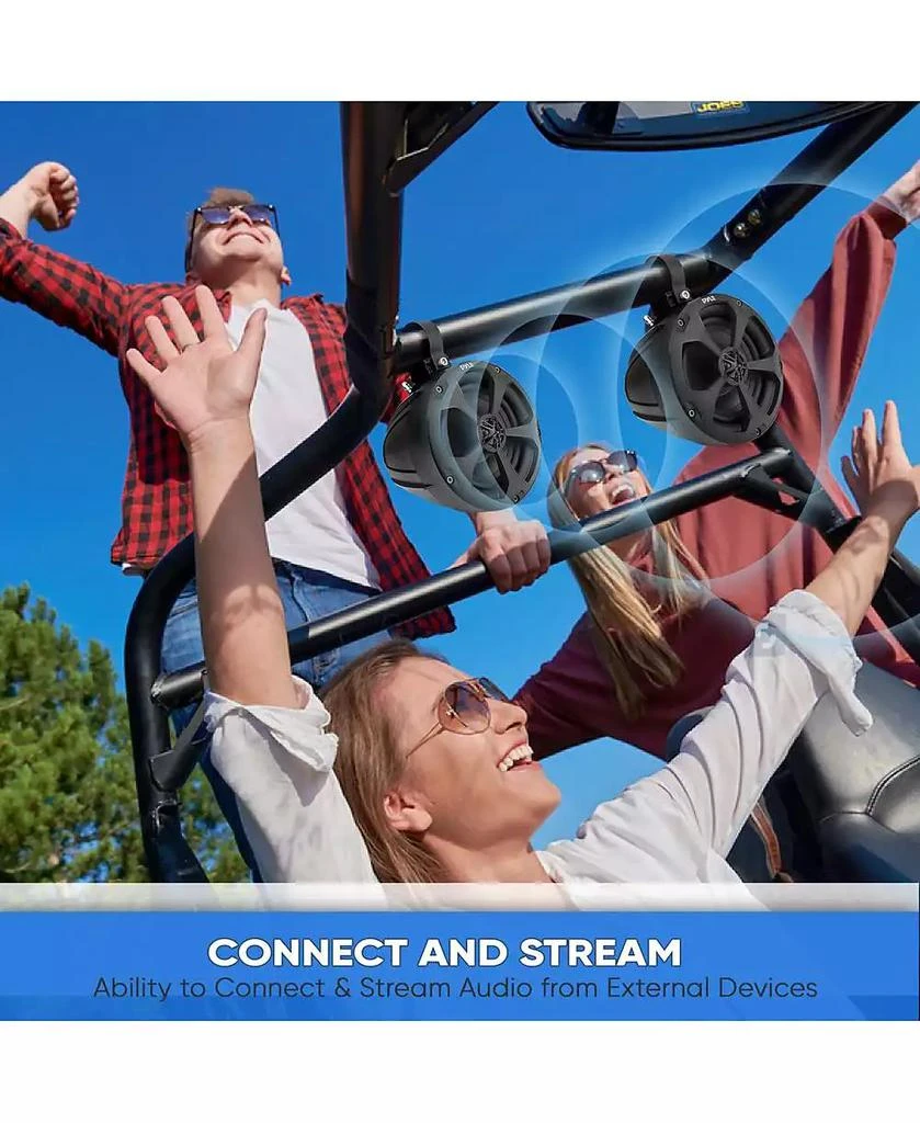 Pyle 5.25

 Waterproof Off-Road Speakers with 2-Channel Amplifier, 1000W, Chrome 6