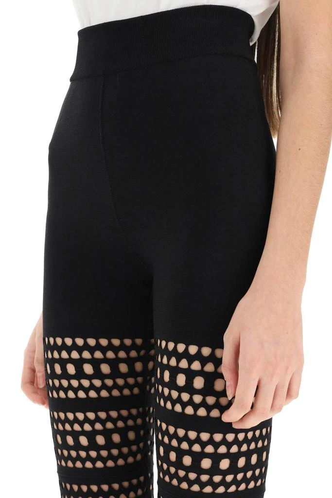 ALAIA vienne perforated leggings 4