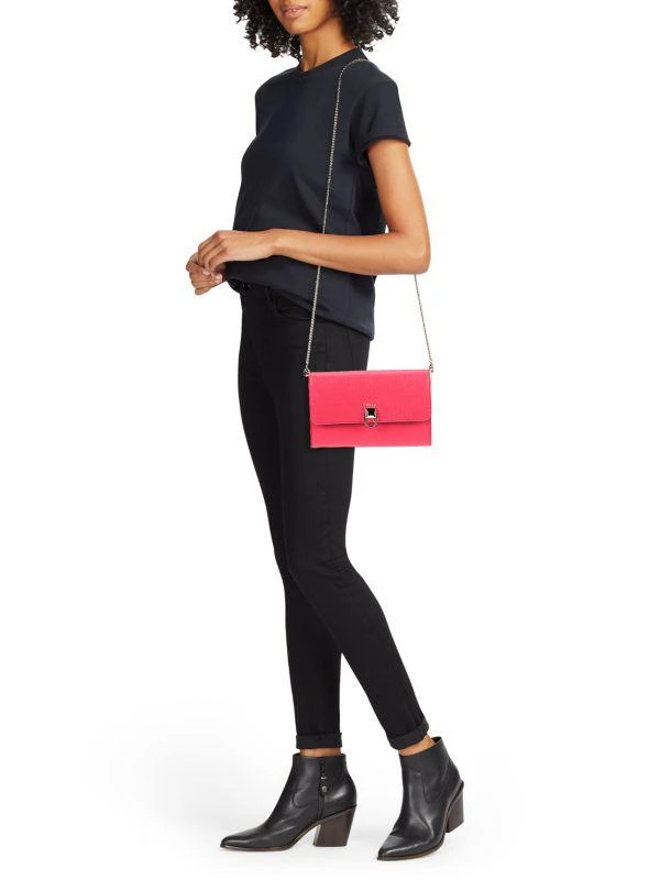 Furla Logo Leather Wallet On Chain 2