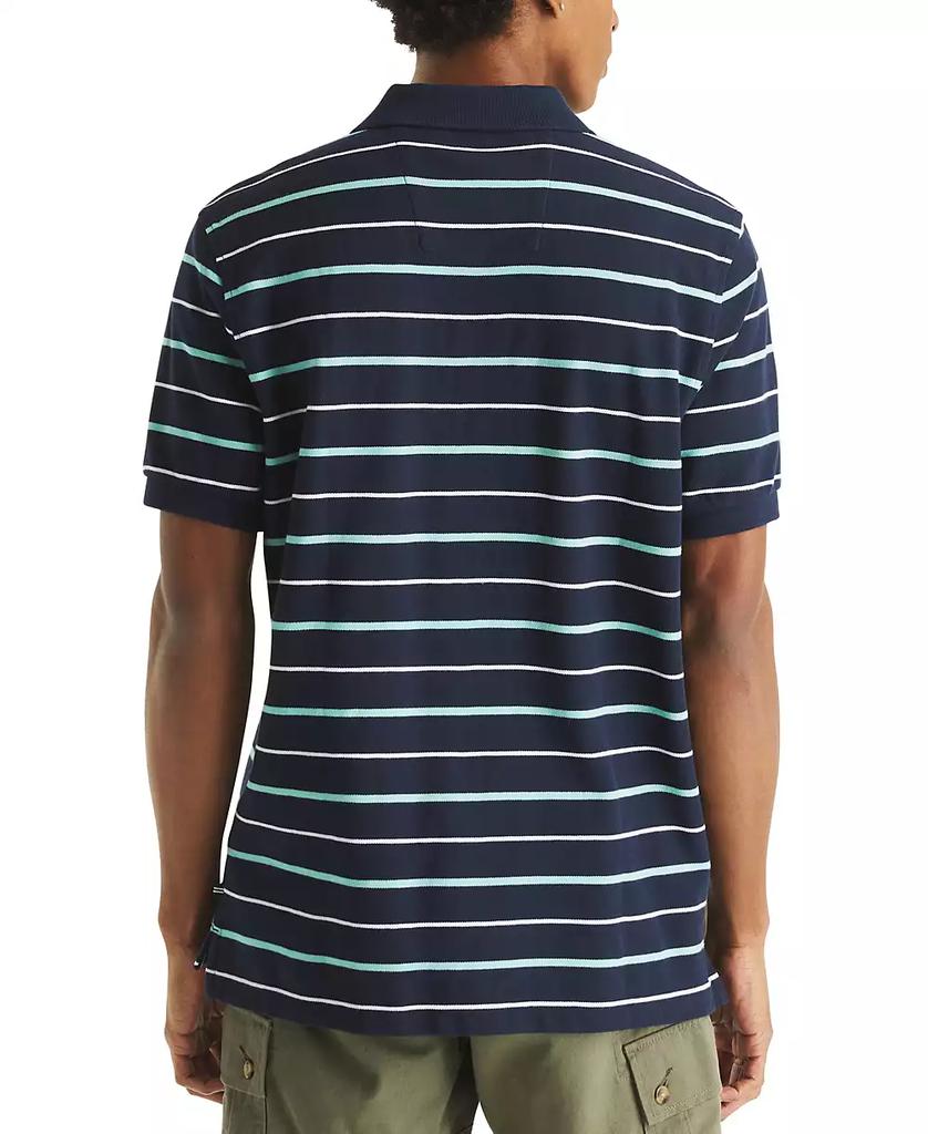 Nautica Men's Striped  Classic Fit Deck Polo Shirt