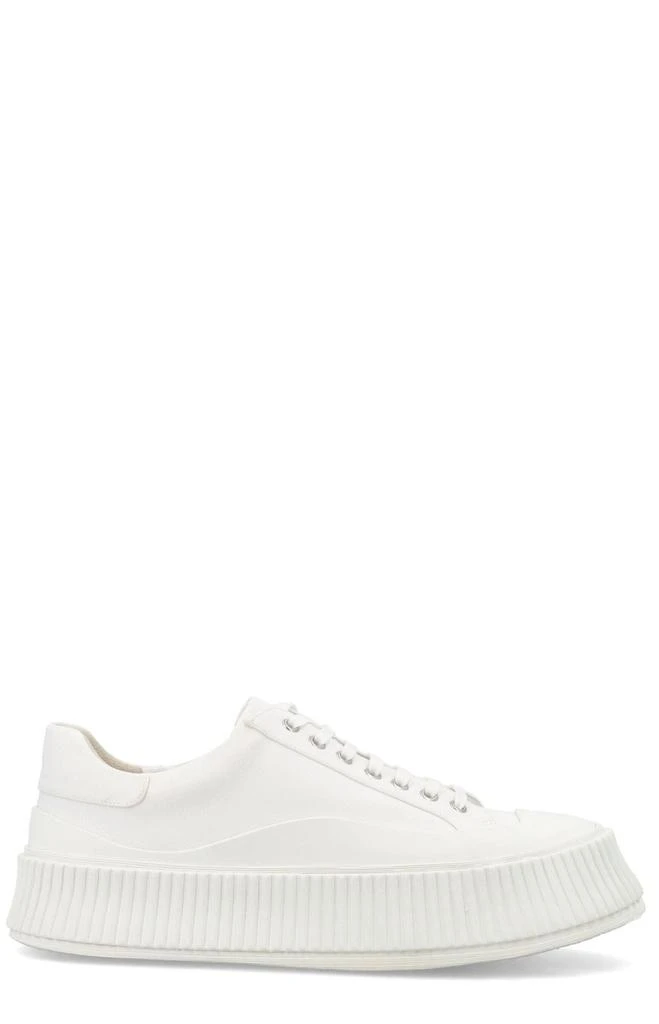 Jil Sander Jil Sander Round-Toe Lace-Up Sneakers from Cettire
