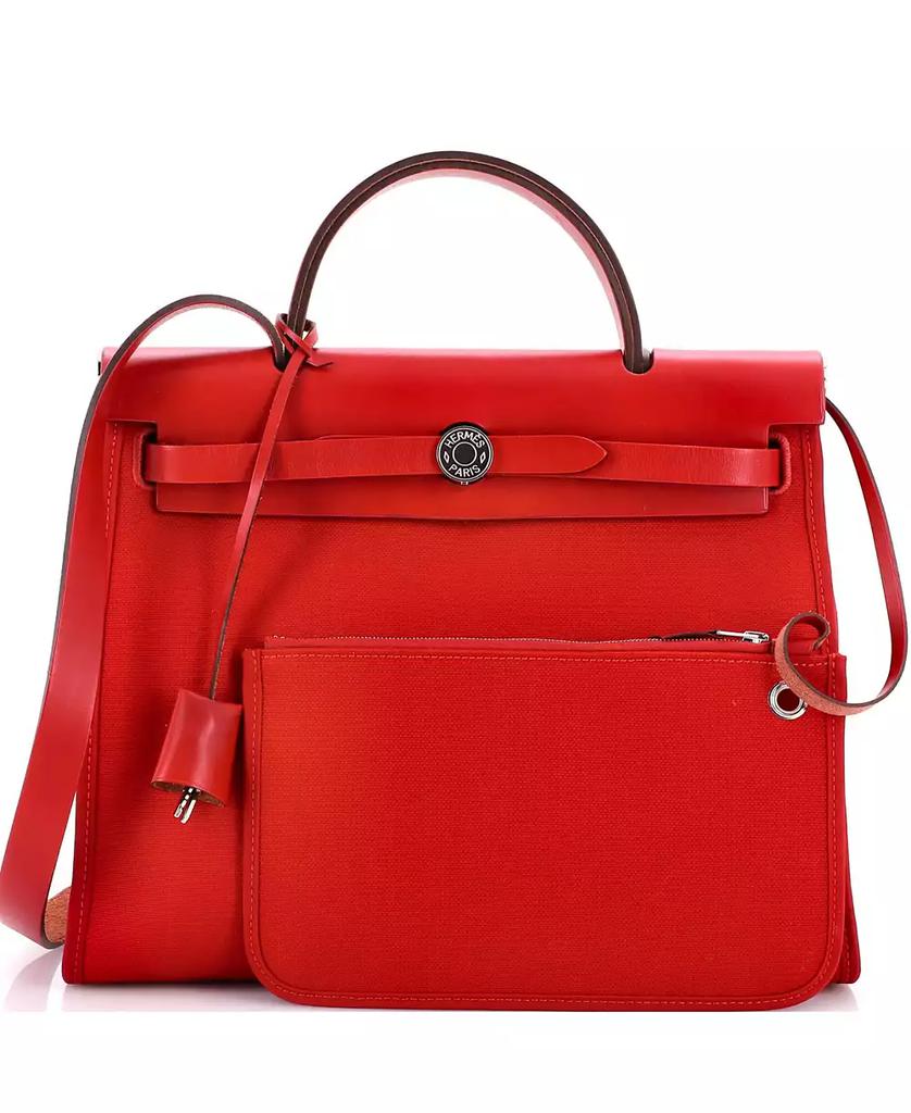 Pre-Owned HERMÉS 31 Herbag Zip Leather and Toile