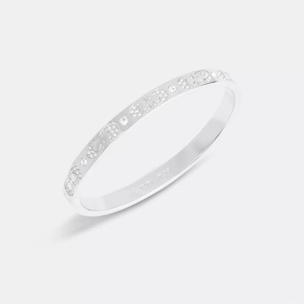 Coach Signature Pavé Hinged Bangle 2