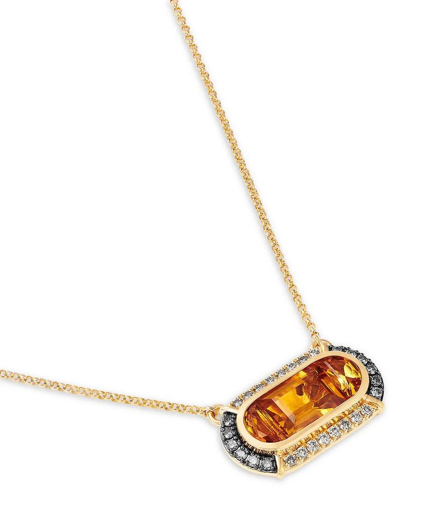 Bloomingdale
s Fine Collection Citrine
Champagne and Brown Diamond Halo Pendant Necklace in 14K Yellow Gold, 19" 3