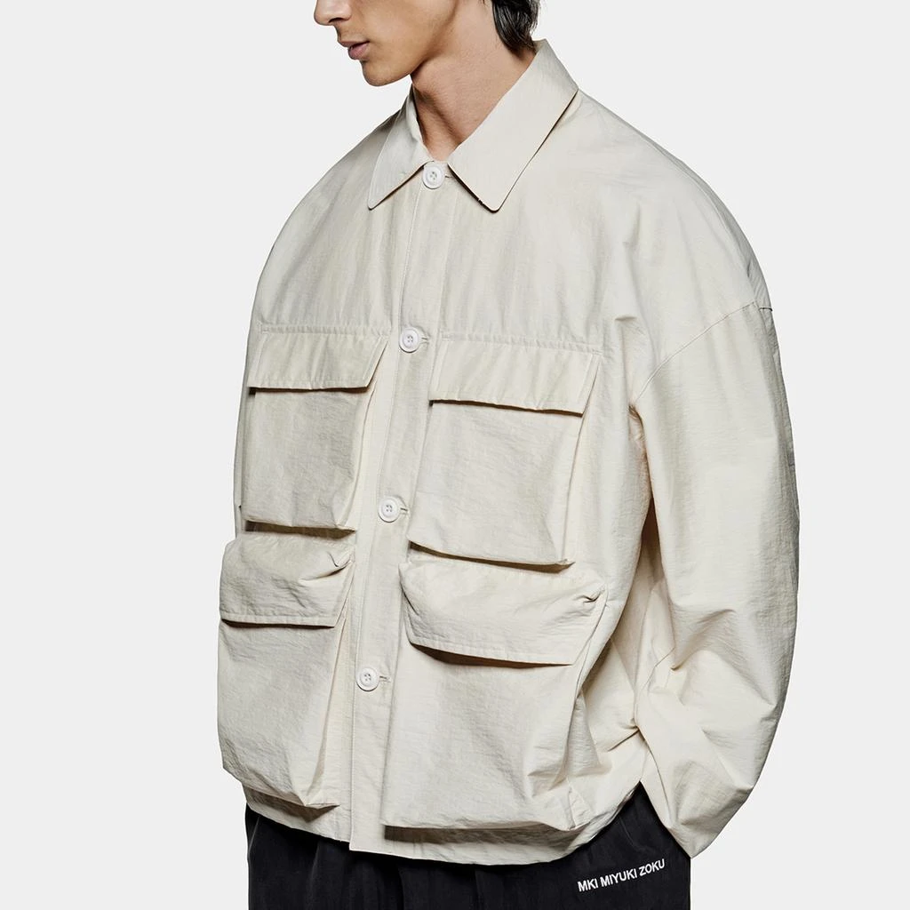 MKI Miyuki Zoku MIYUKI ZOKU Washed Box Cotton-Blend Overshirt 1