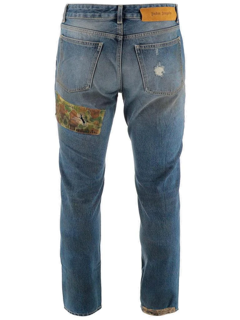 Palm Angels Palm Angels Patchwork High Waist Jeans 2