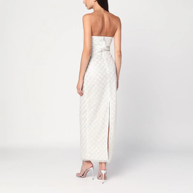 ROTATE Birger Christensen Long cream-colored dress with sequins 3
