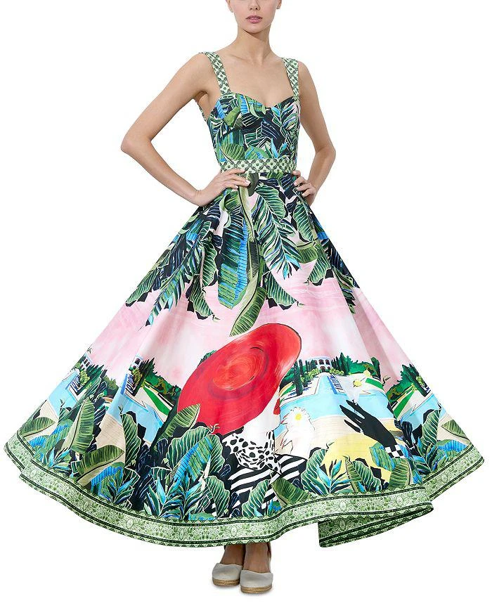 Alice + Olivia Fia Structured Bustier Palm Beach Dress 5