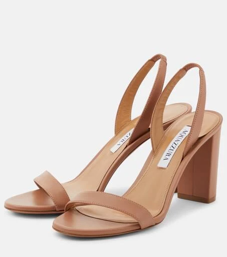 Aquazzura So Nude leather slingback sandals 5