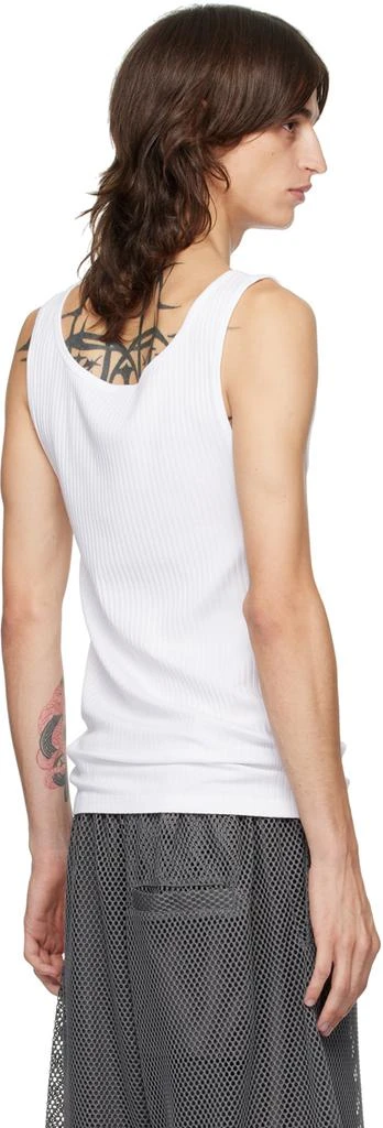 Dries Van Noten White Ribbed Tank Top 3