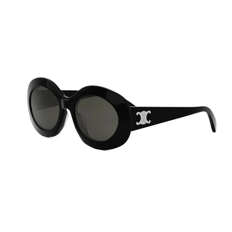 Celine CL40305U 01A Sunglasses Shiny Black Round Frame, Grey Lenses Celine ?️ New Celine CL40305U 01A Sunglasses - Shiny Black  main image 2