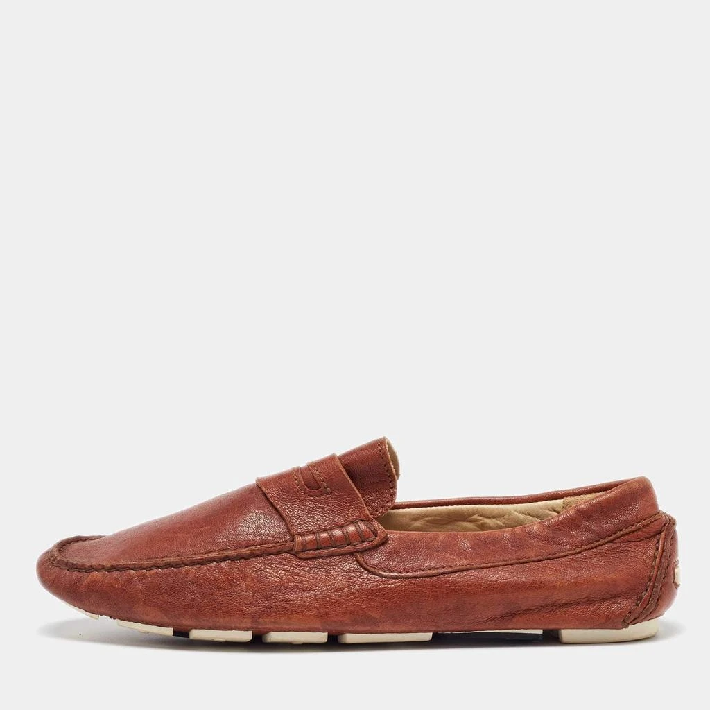 Dolce & Gabbana D&G Brown Leather Penny Slip On Loafers Size 42.5 1