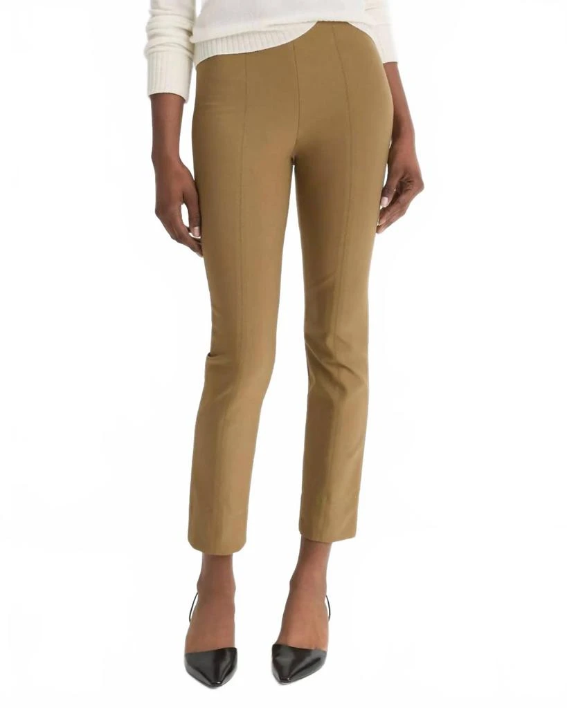 Vince High Waist Stitch Front Legging In Oak Wood