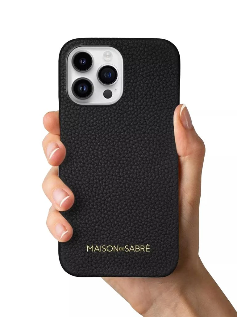 Maison de Sabre Leather Phone Case iPhone 15 Pro 4