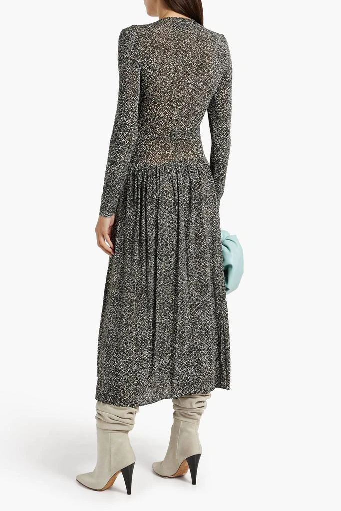 Isabel Marant Jenny pleated printed stretch-jersey midi dress 3