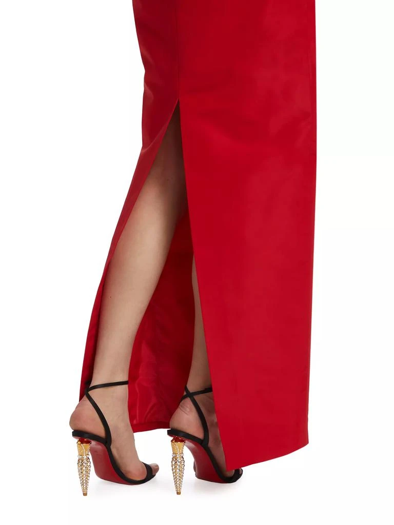 Alexia María Romina Silk Bow-Embellished Column Gown 6