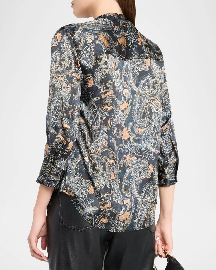 L
Agence Multi-Etched Paisley Dani Silk Blouse 3