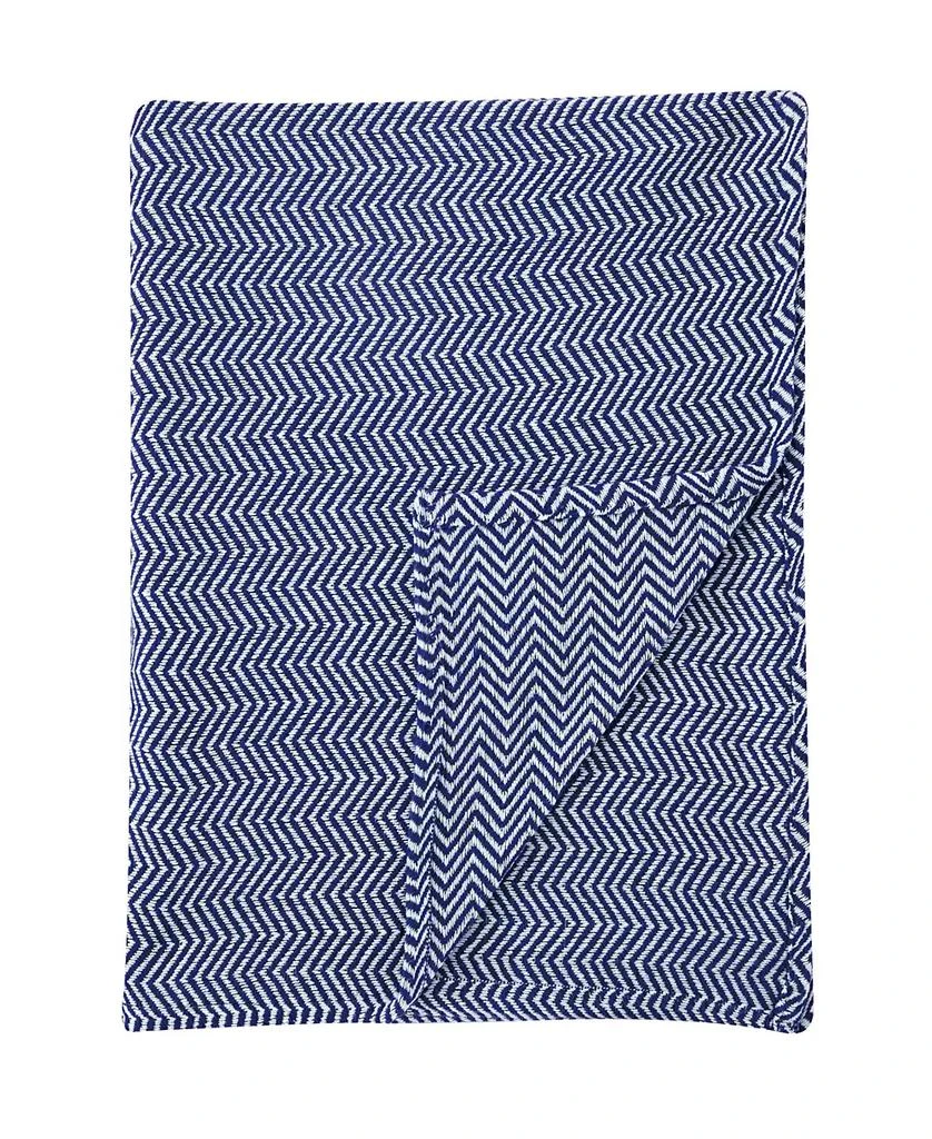 Melange Home Herringbone Cotton Blanket 1
