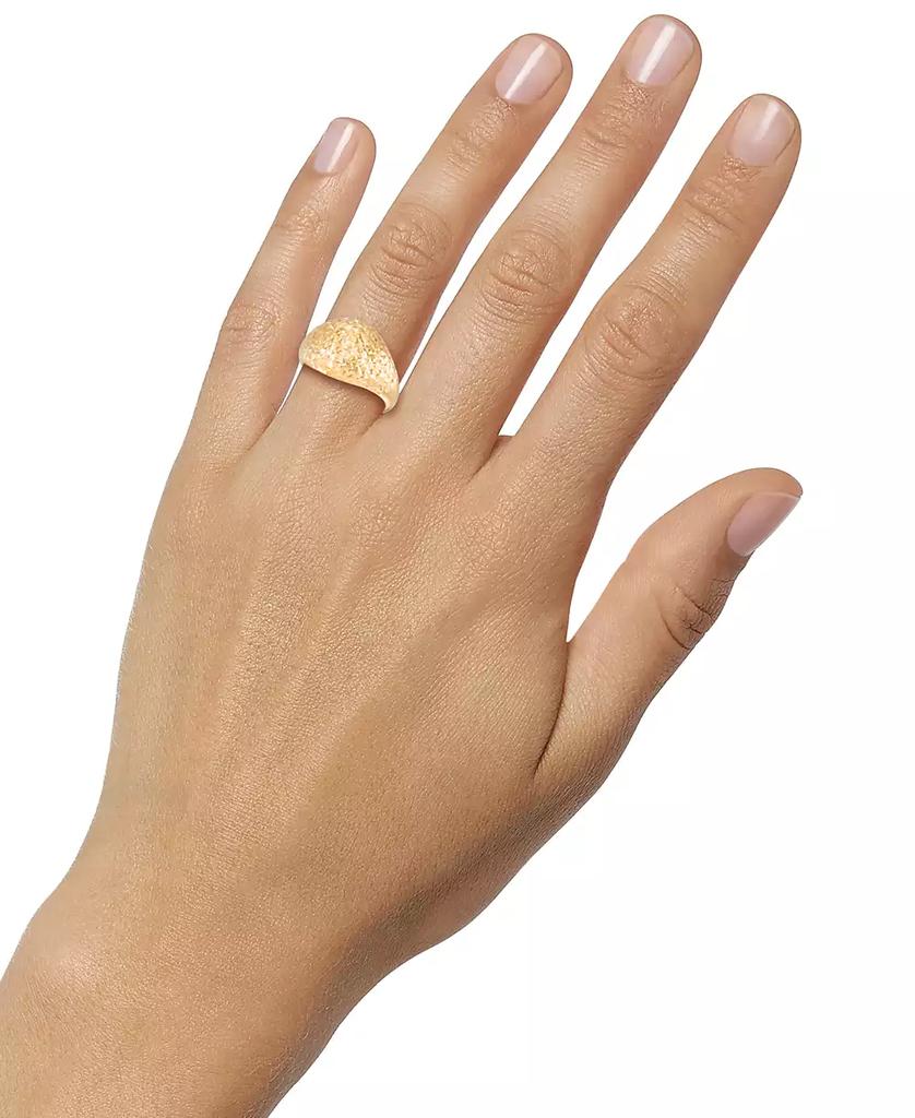 Macy's Diamond-Cut Textured Ring in 10k Yellow Gold