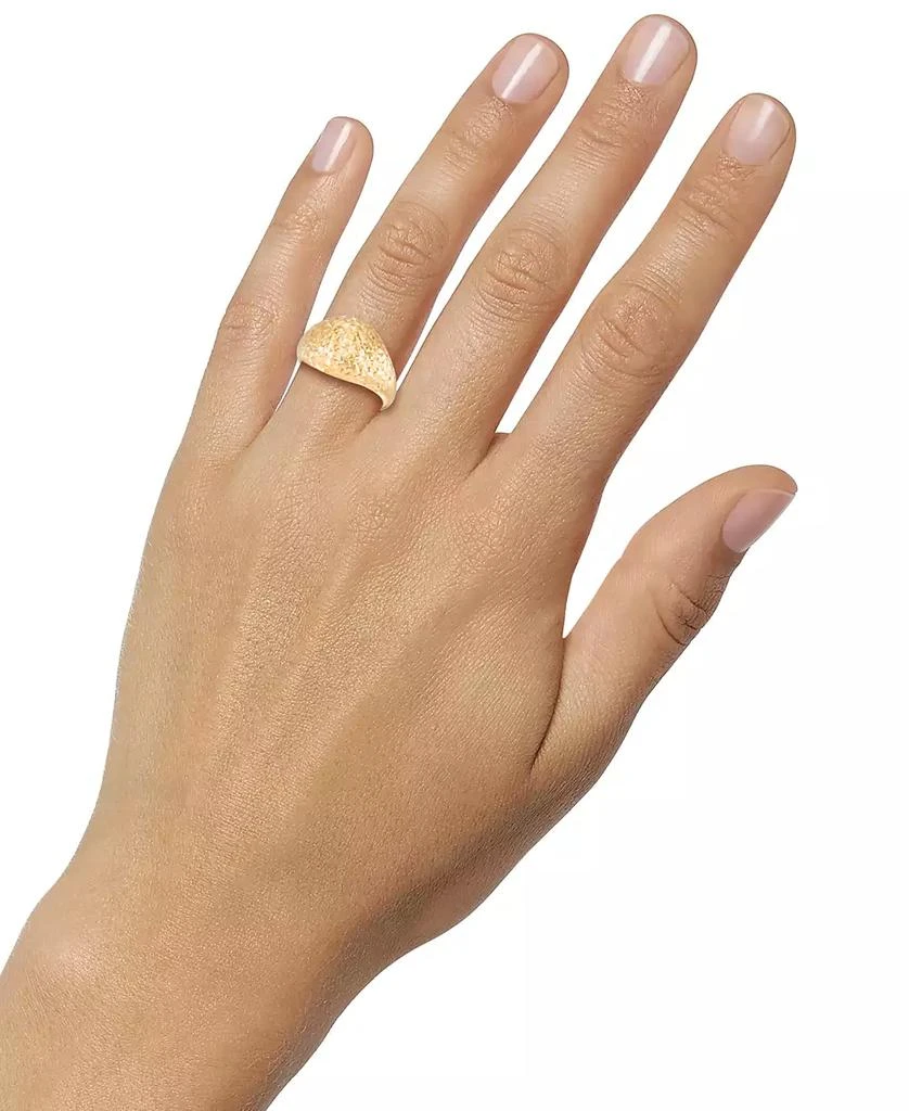 Macy's Diamond-Cut Textured Ring in 10k Yellow Gold 2