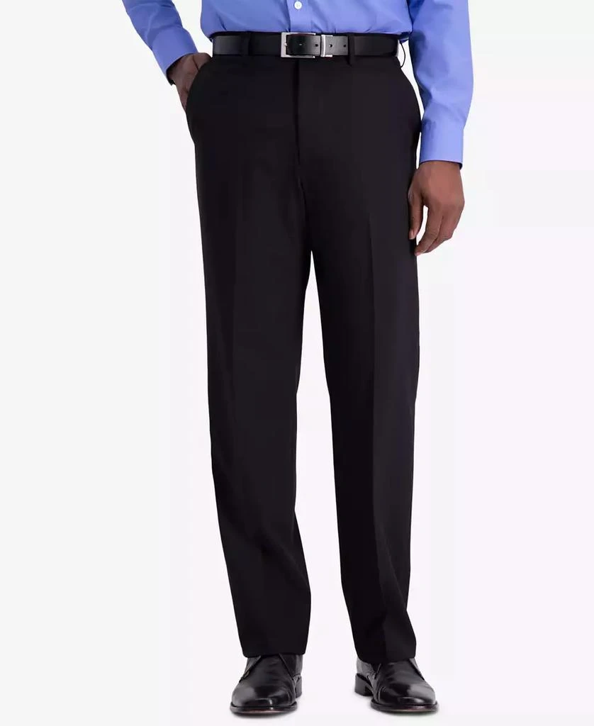 Haggar JMH Men's 4-Way Stretch Classic Fit Flat Front Dress Pant 1