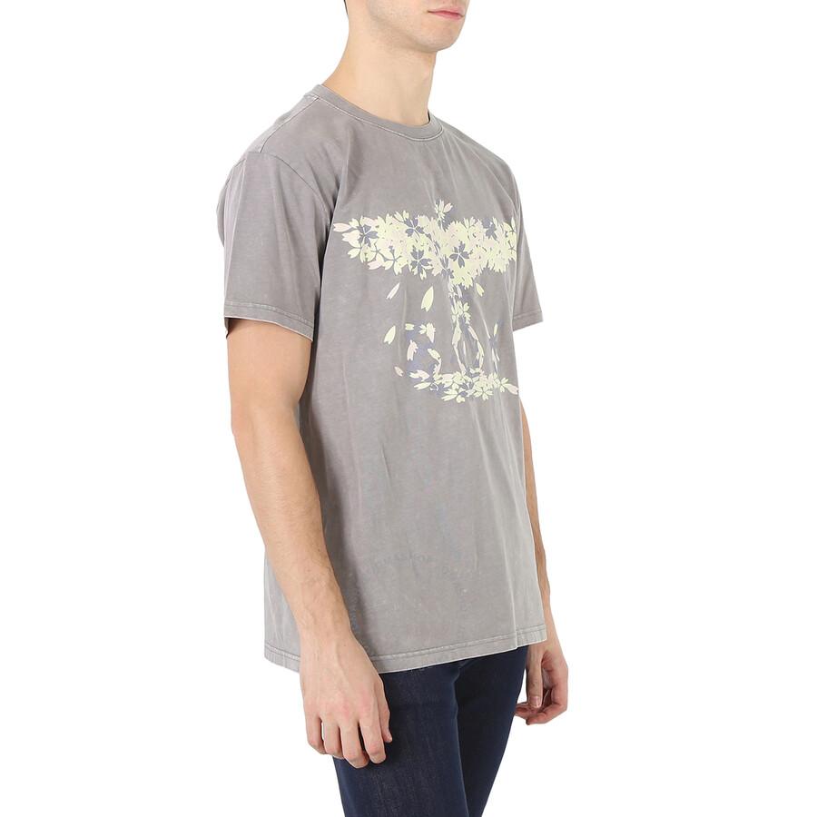 BOY LONDON Washed Grey Boy Eagle Blossom Cotton T-shirt