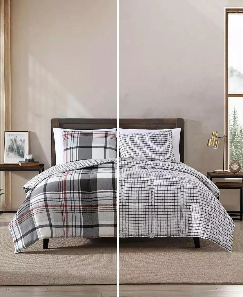 Eddie Bauer Normandy Plaid Micro Suede Down Alternative Reversible 2 Piece Comforter Set 10