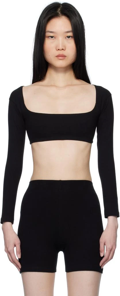 Gil Rodriguez Black 'El Tigre Chiquito' Crop T-shirt 1