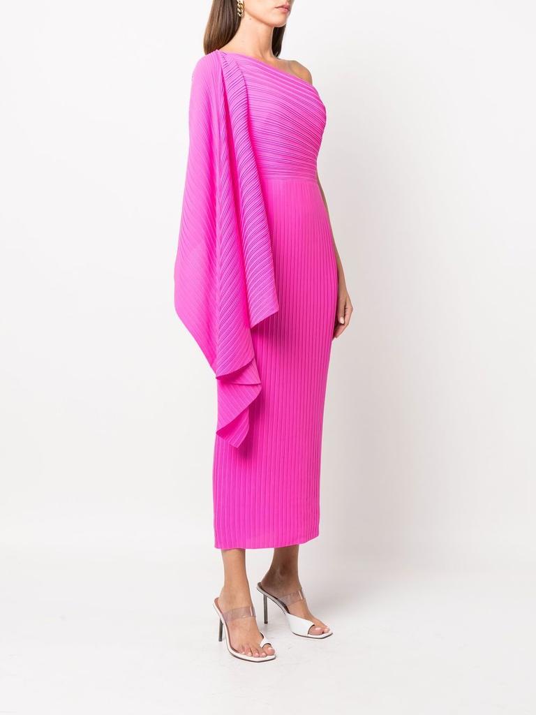 SOLACE LONDON LENNA ONE-SHOULDER MIDI DRESS - Dresses