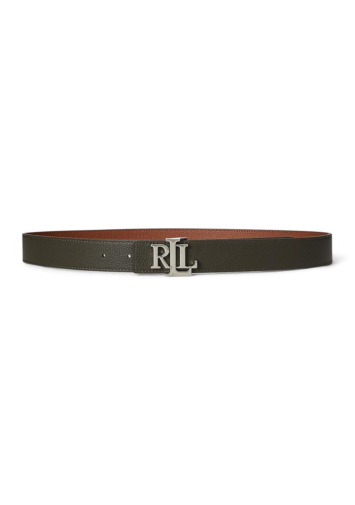 Ralph Lauren Logo Reversible Pebbled Leather Belt