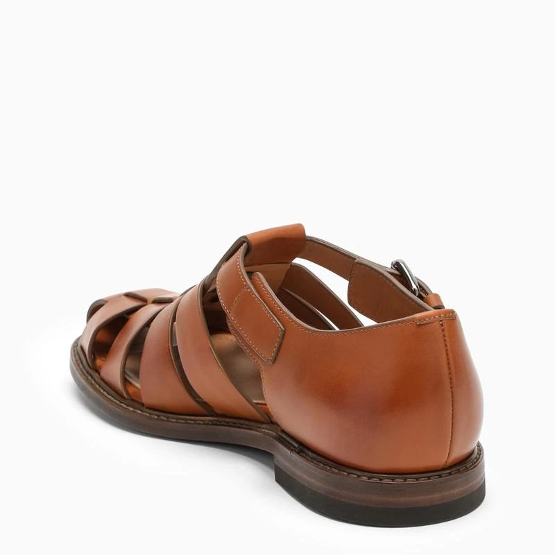 Church's Hazelnut leather sandal 5