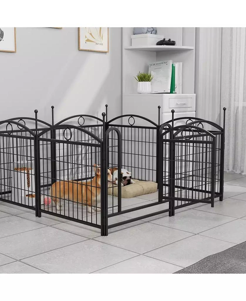 Streamdale Furniture Dog Playpen 24" 8 Panel Metal Pet Fence 2